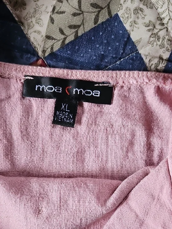 Moa Moa Light Pink Ruffle Button-Front Cami - Picture 3 of 4